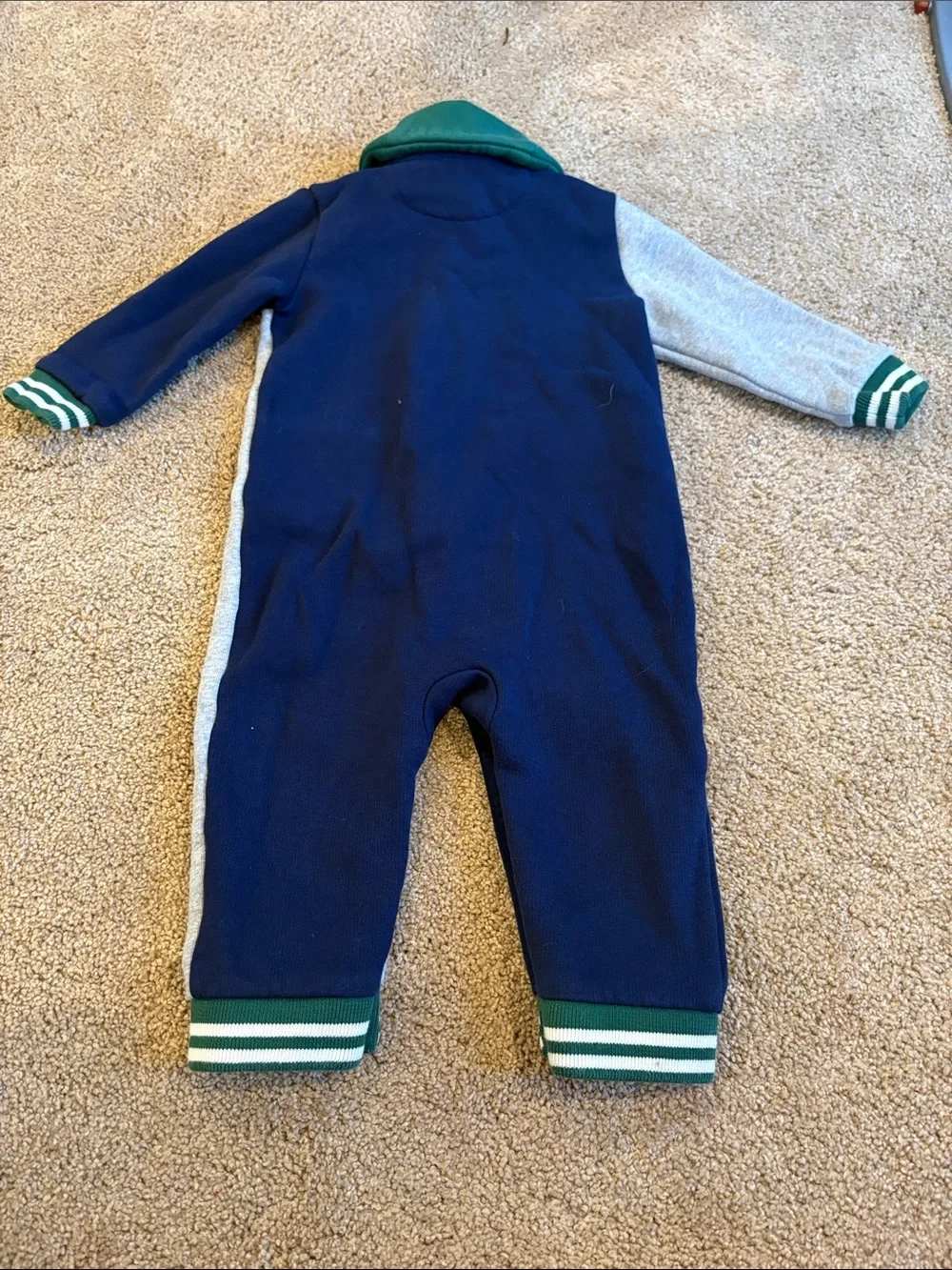 Ralph lauren knit fleece color block coveralls